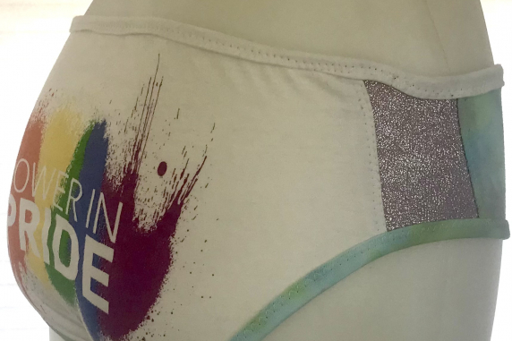 Power paint: medium undies made from Tshirts