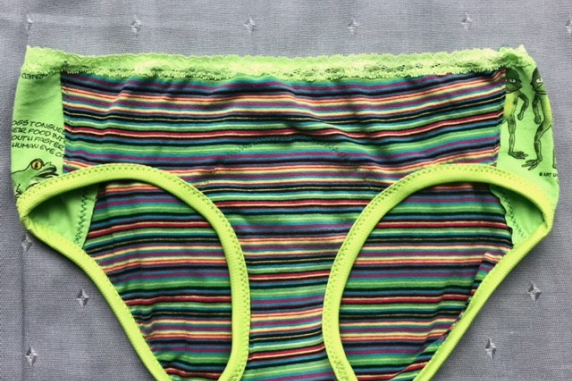 Frog Series Stripe: medium undies made from Tshirts