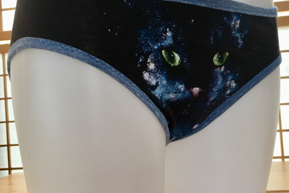 Galaxy Cat: M tee shirt undies by Up & Undies