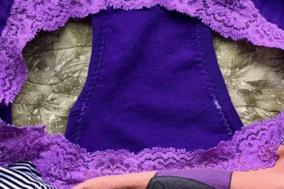 Halloween Hug: medium large undies made from Tshirts