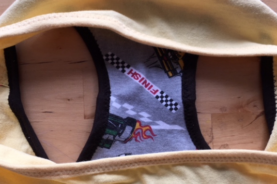 KEXP Giraffe: medium eco friendly undies made from t shirts by Up & Undies