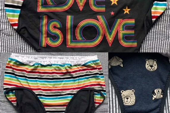 Love is Love: 2xl large undies made from Tshirts