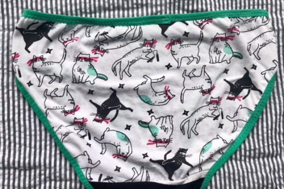 Ninja Kitty: Xsmall undies made from Tshirts