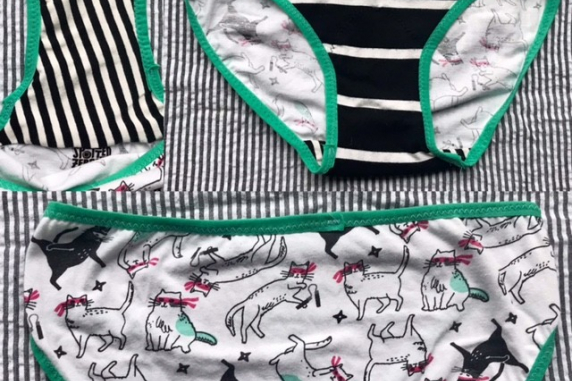 Ninja Kitty: Xsmall undies made from Tshirts
