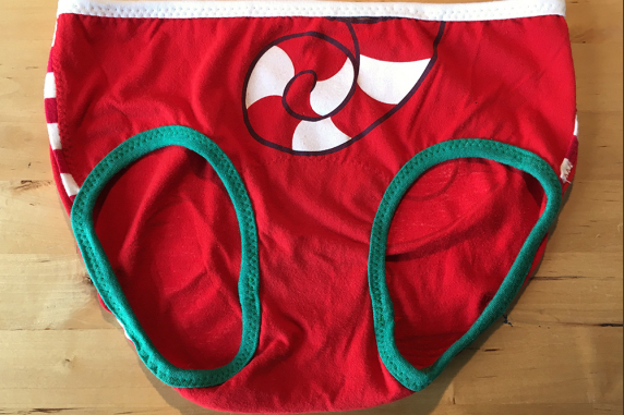 Peppermint Chameleon: small Upcycled Handsewn Panties by Up & Undies