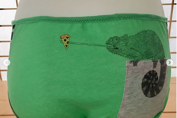 Pizza Pocket: medium undies made from Tshirts by Up & Undies