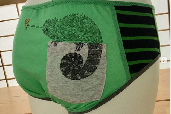 Pizza Pocket: medium undies made from Tshirts by Up & Undies