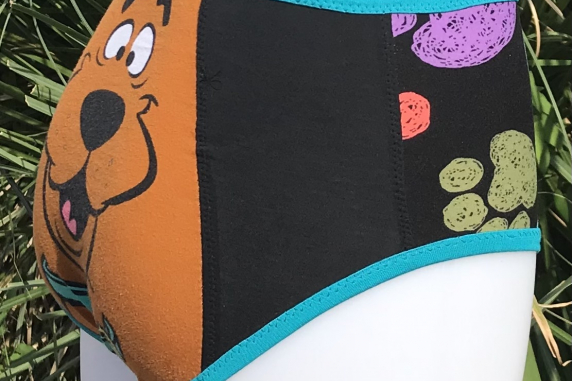 Scooby: small medium undies made from Tshirts