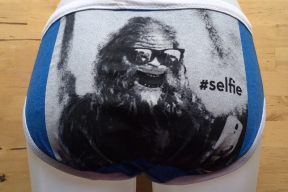 Selfie: medium eco friendly undies made from t shirts by Up & Undies