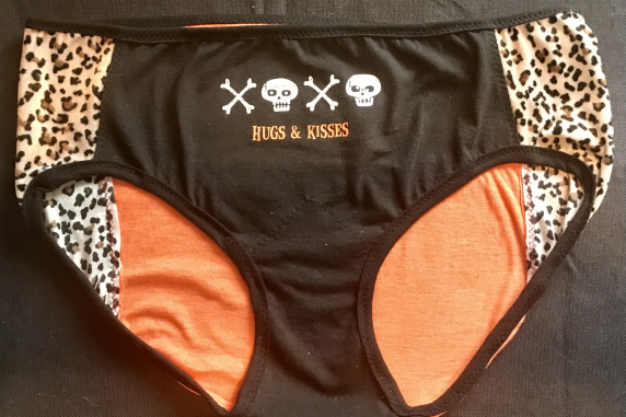 Skulls and Bones: XL undies made from Tshirts