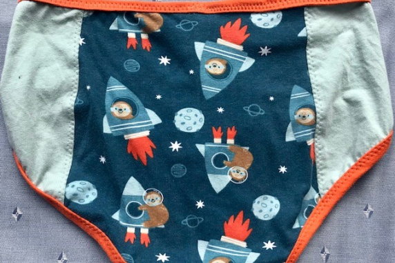Space Sloths: small undies made from Tshirts