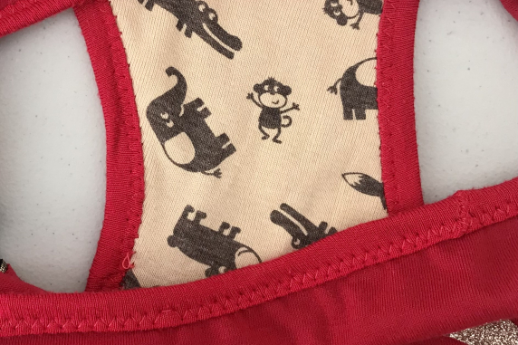 Sparkle Heart: medium undies made from Tshirts