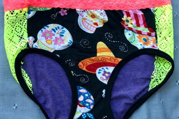 Sugar Skull: XL undies made from Tshirts