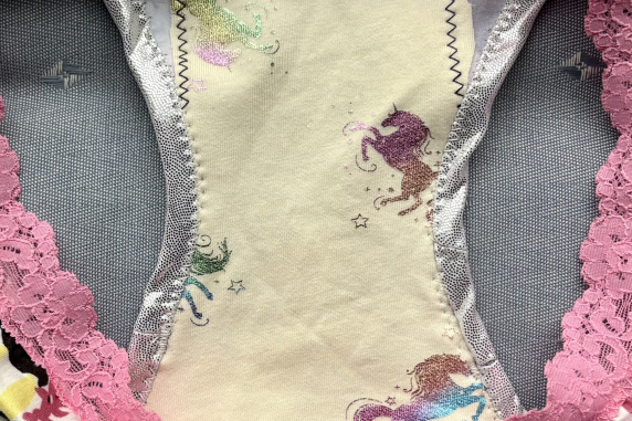 Unicorn Party: medium large undies made from Tshirts