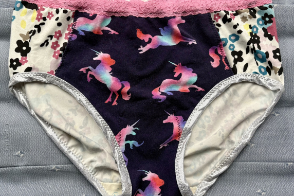 Unicorn Party: medium large undies made from Tshirts