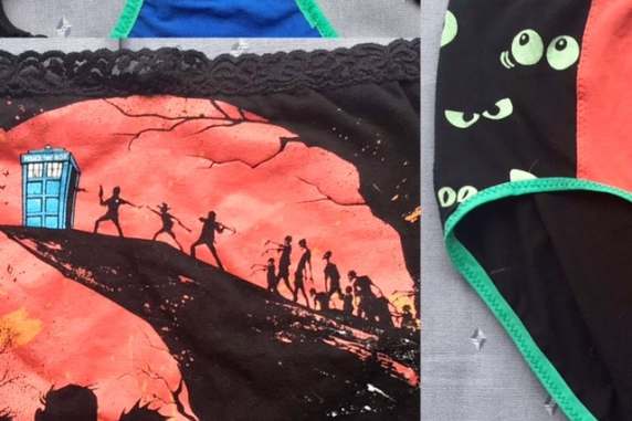 Zombie Queen: XL undies made from Tshirts