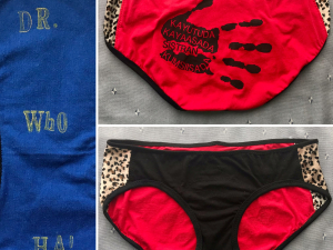 Bad Girl: medium large undies made from Tshirts