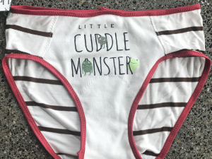 Cuddle Monster: small undies made from Tshirts