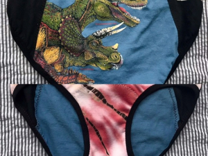 Dino Time: small undies made from Tshirts