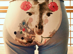 Giraffe Tush t shirt undies