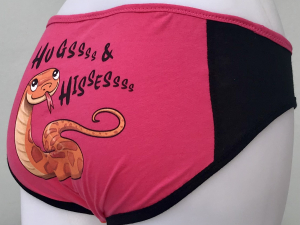 Hugs and Hisses: medium undies made from Tshirts