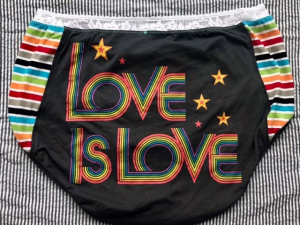 Love is Love: 2xl large undies made from Tshirts