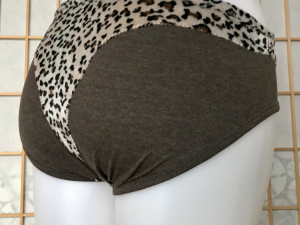 Nada Thong: Black Bottom: small/medium undies made from Tshirts