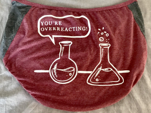 Overreacting: large undies made from Tshirts