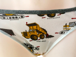 Safety Orange: small undies made from Tshirts and onesies by Up & Undies
