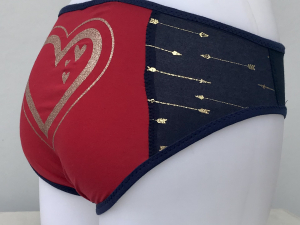Sparkle Heart Arrow: small undies made from Tshirts
