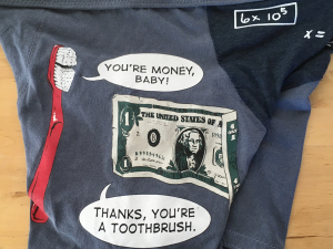 Toothbrush: Large tshirt briefs by Up & Undies
