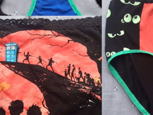 Zombie Queen: XL undies made from Tshirts